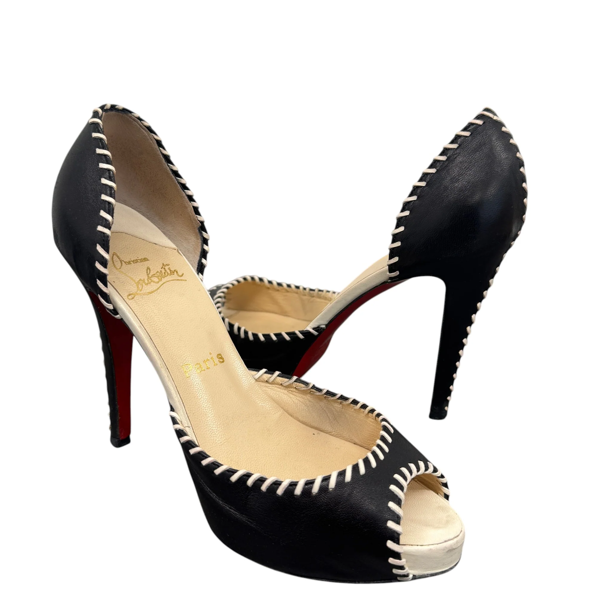 Women's Whipstitch D'Orsay Heels Black Size EU 38.5 / UK 5.5 - Image 3