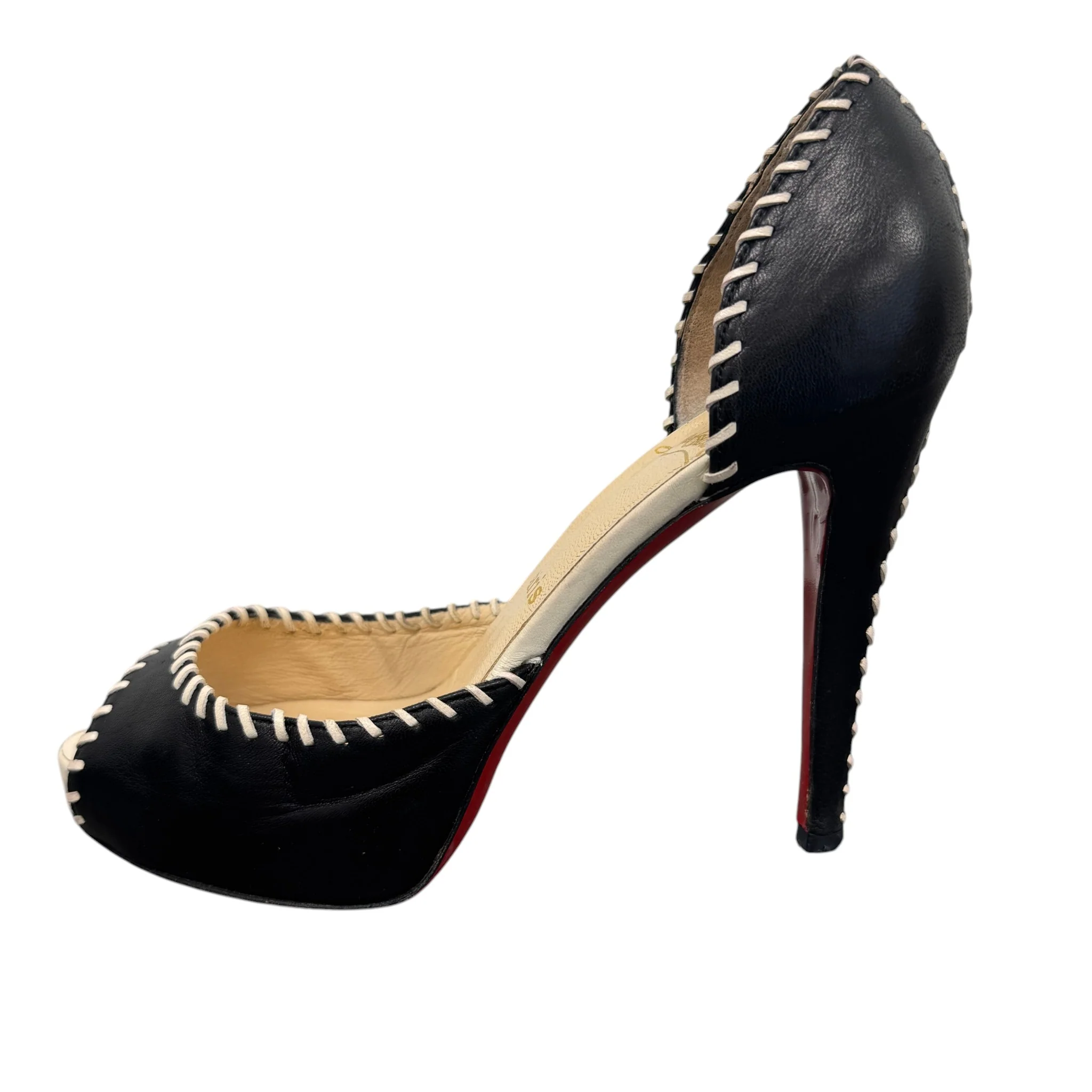 Women's Whipstitch D'Orsay Heels Black Size EU 38.5 / UK 5.5 - Image 4