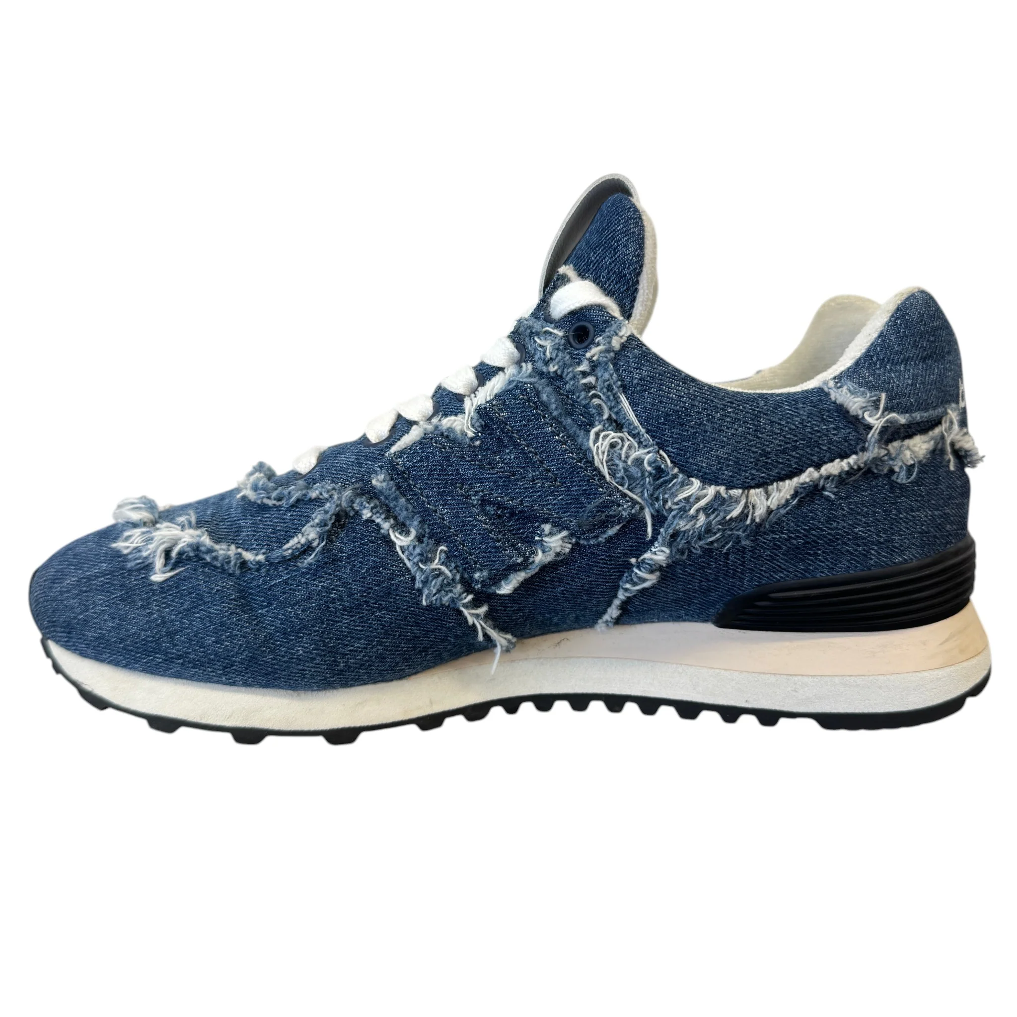 Women's X New Balance 574 Denim Low Trainers Blue Size EU 38 / UK 5 - Image 2