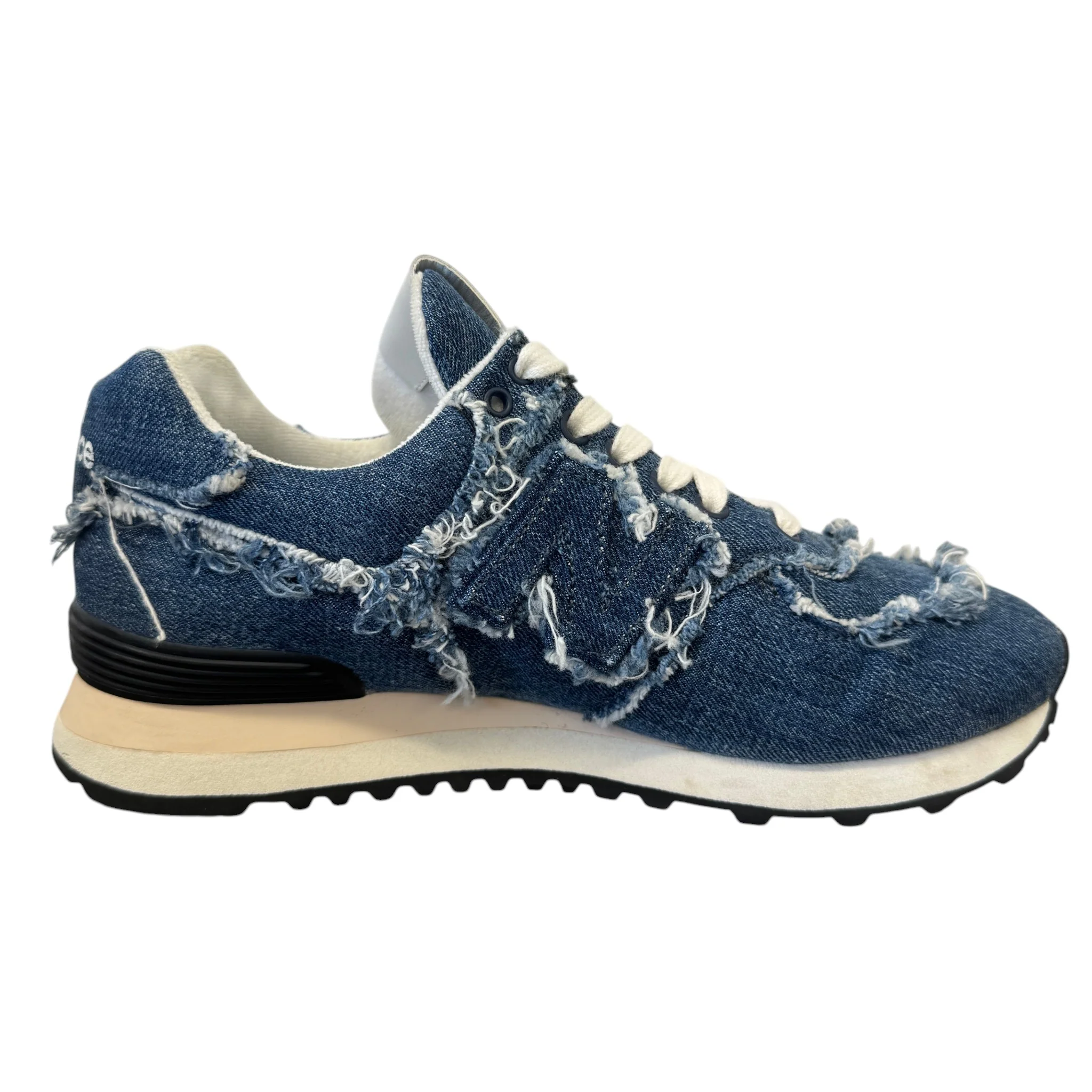 Women's X New Balance 574 Denim Low Trainers Blue Size EU 38 / UK 5 - Image 5