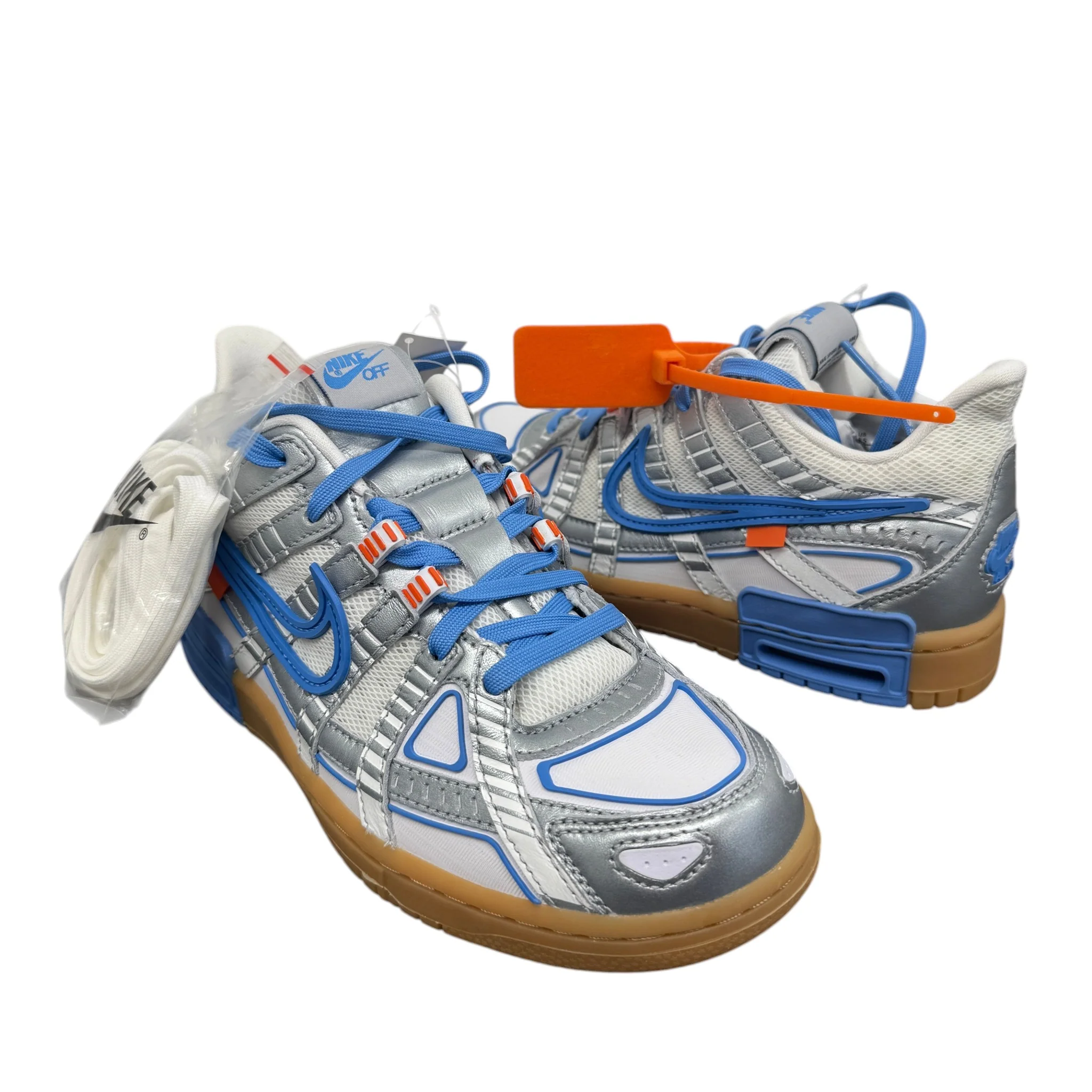 Women's X Nike Rubber Dunk Unc Low Trainers Silver Size EU 38 / UK 5 - Image 3