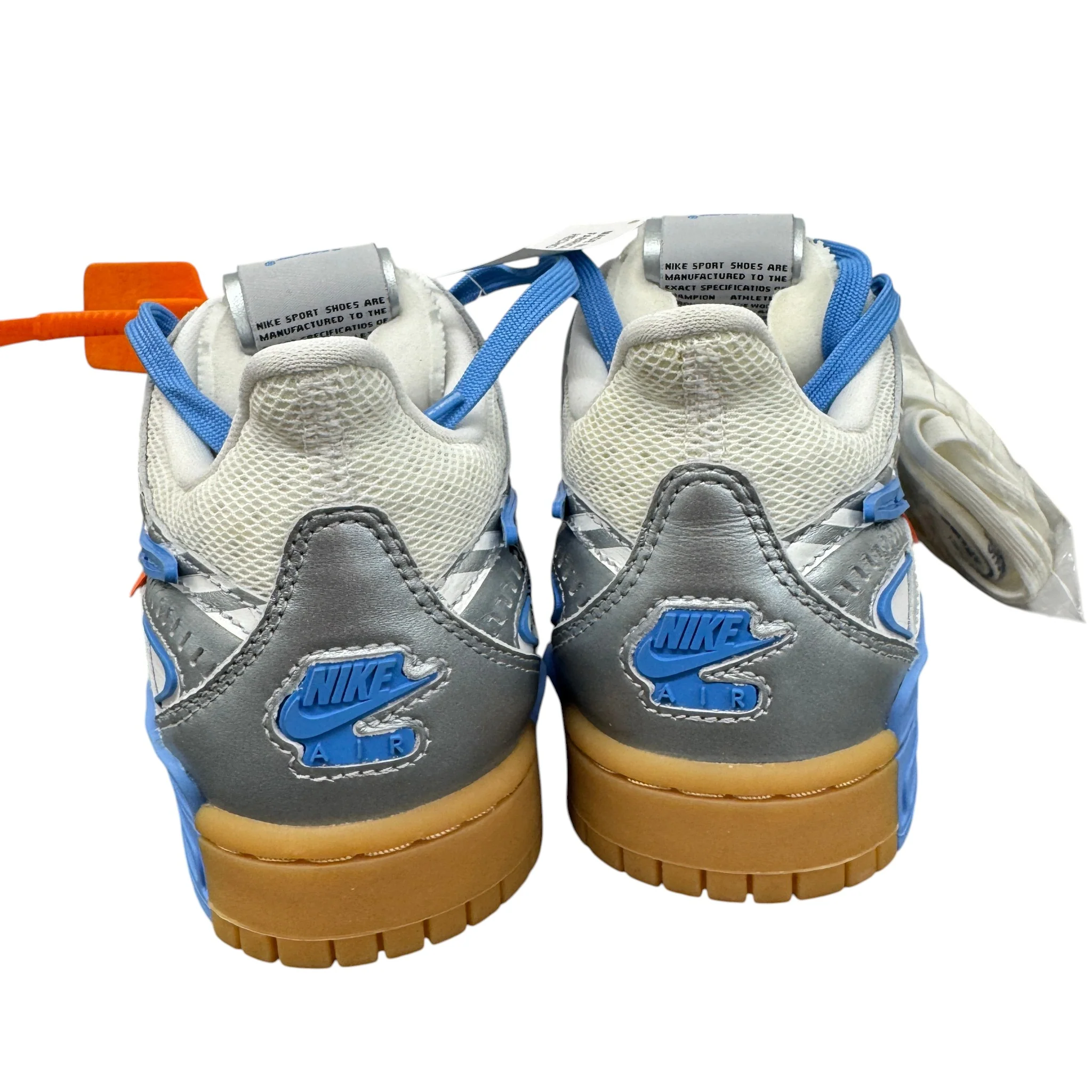 Women's X Nike Rubber Dunk Unc Low Trainers Silver Size EU 38 / UK 5 - Image 9
